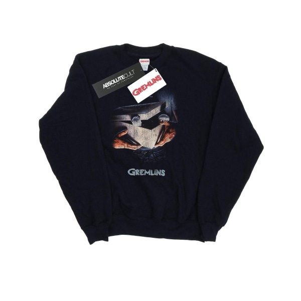 Gremlins Dam/Damer Gizmo Distressed Poster Sweatshirt S Bla Black S