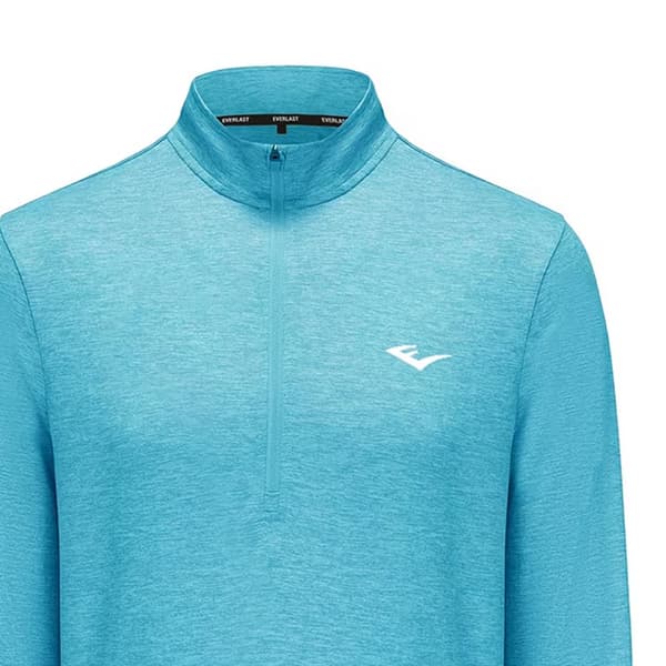 Everlast Herr Mock Neck Regular Långärmad Topp XL Cyan/Vit Cyan/White XL