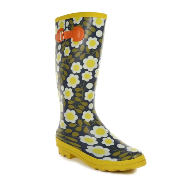 Regatta Dam/Kvinna Orla River Floral Wellington Boots 4 UK B Black/Yellow/Green 4 UK