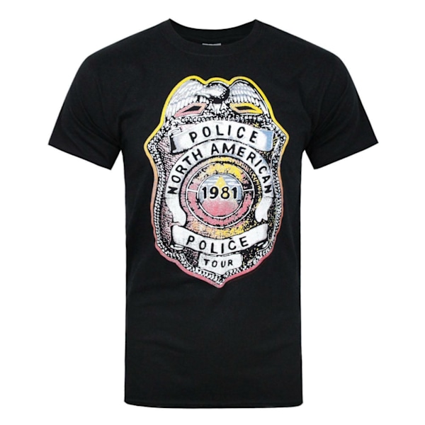 The Police Mens North American Tour 1981 T-Shirt S Svart Black S