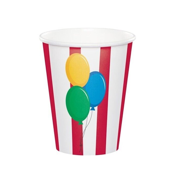 Kreativa partycirkus engångsmuggar (förpackning om 8) en storlek White/Red One Size