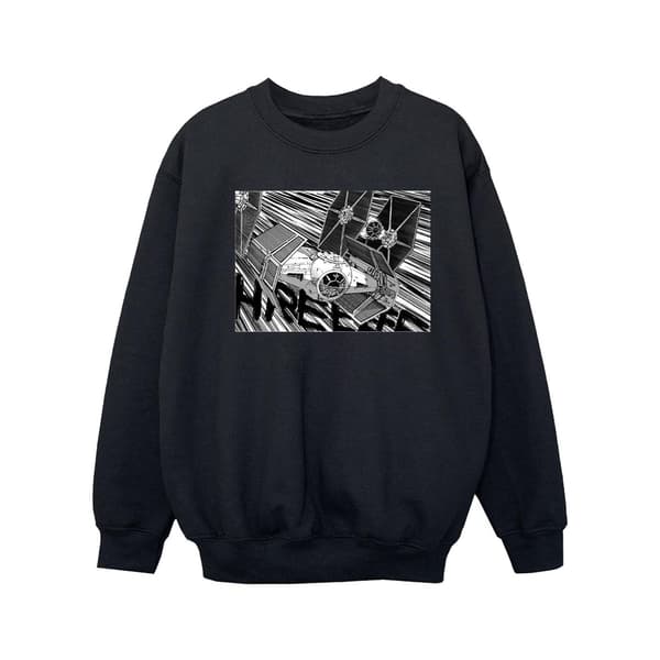 Star Wars Flickor Anime Flygplan Tröja 7-8 År Marinblå Navy Blue 7-8 Years