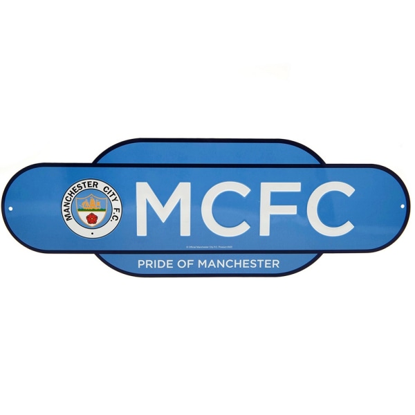 Manchester City FC Retro Years Plaque One Size Himmelsblå/Vit Sky Blue/White One Size