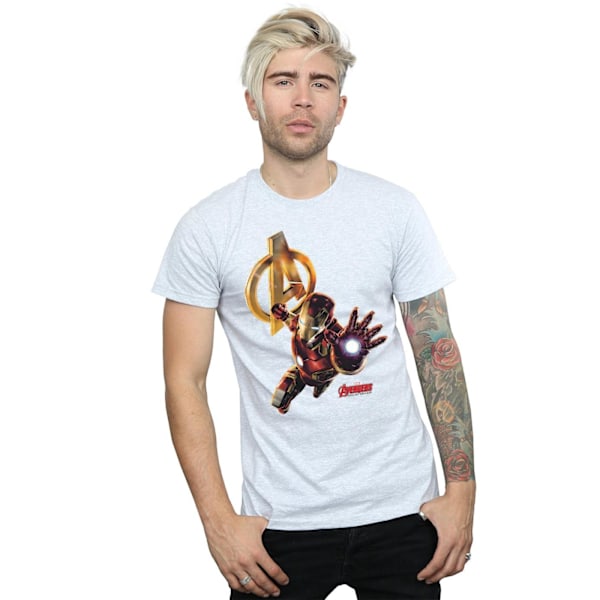 Marvel Iron Man Pose T-shirt M Sports Grey Sports Grey M