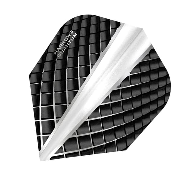 Harrows 100 Micron Quantum Dart Flights Set (3-pack) One Size Charcoal Grey/White One Size