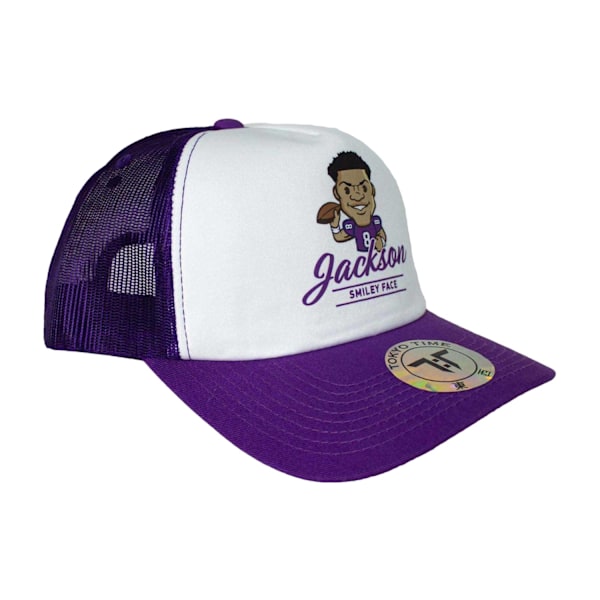 Tokyo Time Unisex Vuxen Lamar Jackson NFLPA Mesh Back Trucker C White/Purple One Size