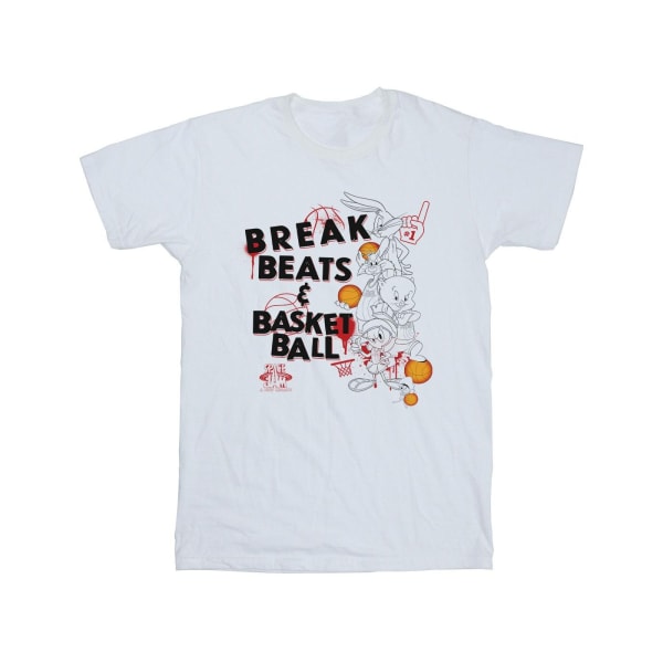 Space Jam: A New Legacy Boys Break Beats & Basketball T-shirt 9 White 9-11 Years