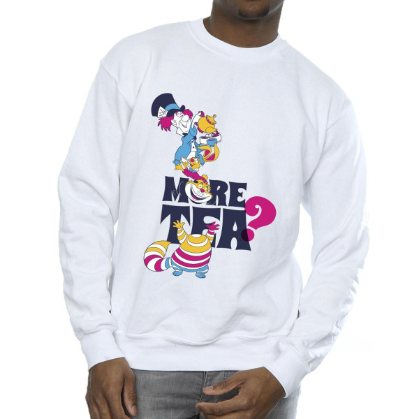 Disney Mens Alice In Wonderland More Tea Sweatshirt XL Vit White XL