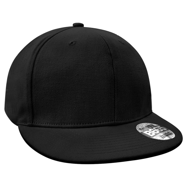 Beechfield Mens Flat Peak Rapper Cap (Pack med 2) One Size Svart Black One Size