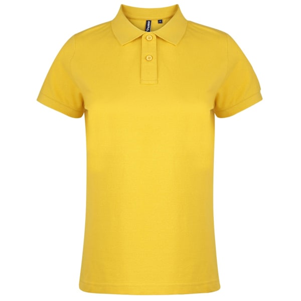 Asquith & Fox Dam/Dam Plain Kortärmad Polotröja XS Solros Sunflower XS