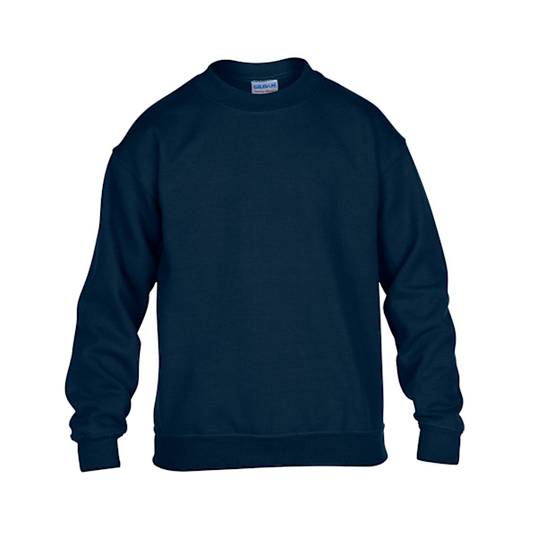 Gildan Barn/Barn Tung Blandning Crew Neck Sweatshirt 7-8 År Navy 7-8 Years