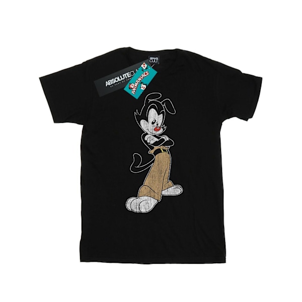 Animaniacs Dam/Damer Yakko Klassisk Pose Bomull Pojkvän T- Black 3XL