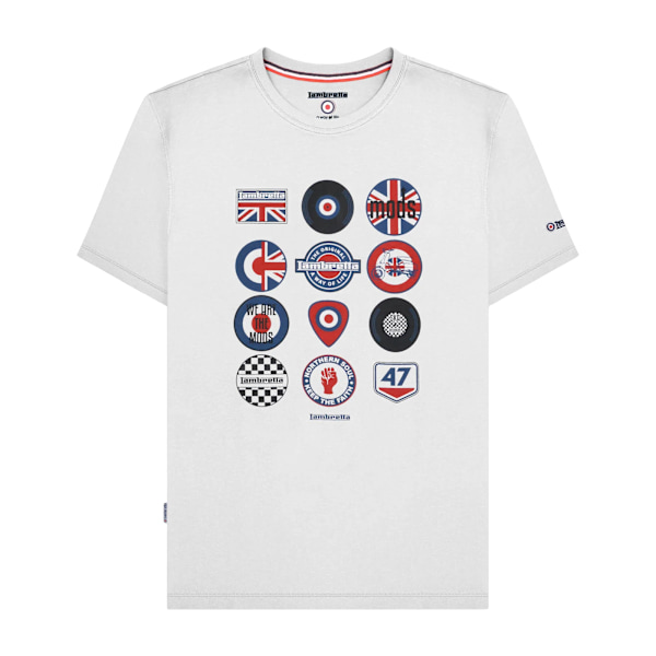 Lambretta Herr SS25 Badge T-Shirt 4XL Vit White 4XL
