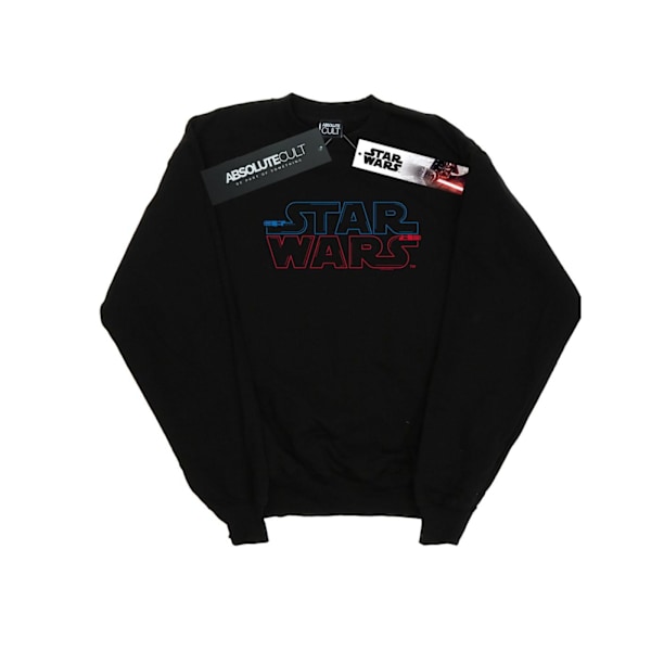 Star Wars Herr Sweatshirt med Ljussabel-logotyp 4XL Svart Black 4XL