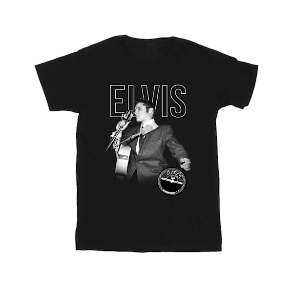 Elvis Mens Logo Portrait T-Shirt S Svart Black S