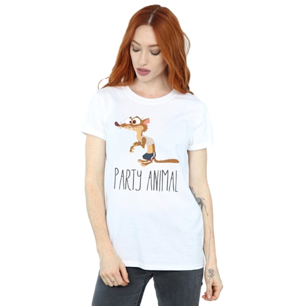 Disney Dam/Kvinnor Zootropolis Party Animal Bomull Boyfriend White L