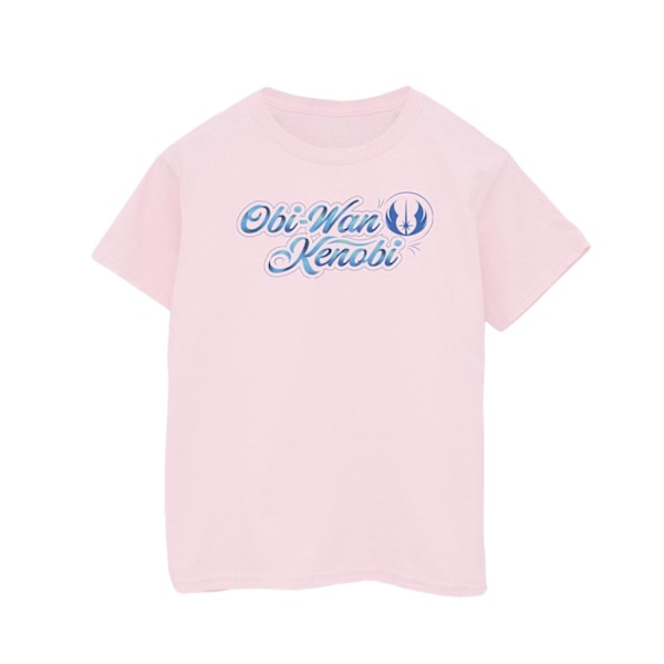 Star Wars flickor Obi-Wan Kenobi Ribbon Font bomull T-shirt 5-6 år Baby Pink 5-6 Years