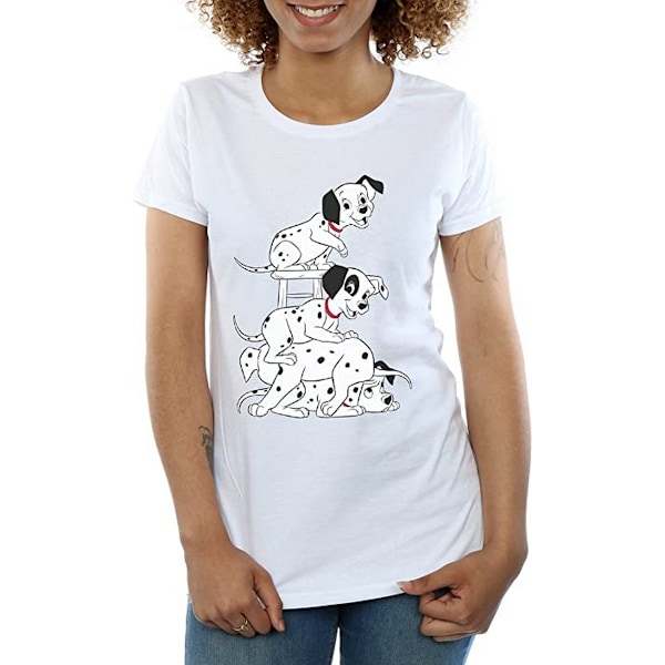 101 Dalmatiner Flickor Stol Bomull T-shirt 9-11 År Vit White 9-11 Years