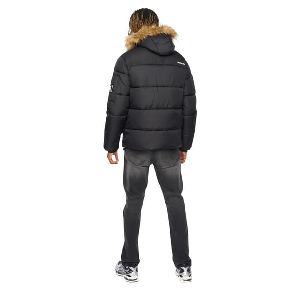 Kings Will Dream Curvlay Parka för män L Svart Black L