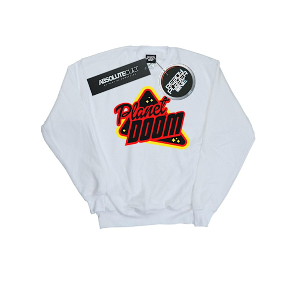 Ready Player One Boys Planet Doom Logo Sweatshirt 7-8 år Vit White 7-8 Years