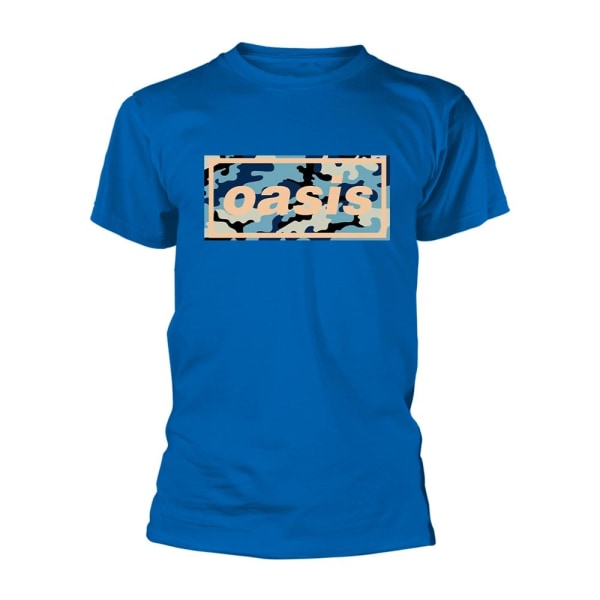 Oasis Unisex Vuxen Camo Logotyp T-shirt S Blå Blue S