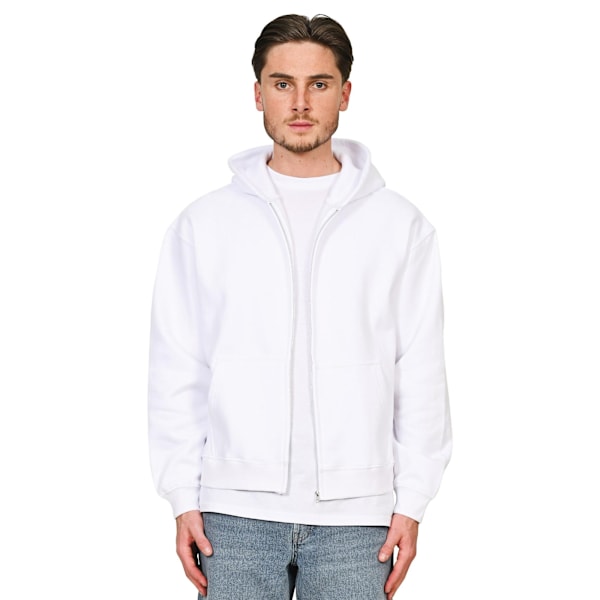Casual Classics Unisex Vuxen Premium Kammad Bomull Boxig Oversiz White 3XL
