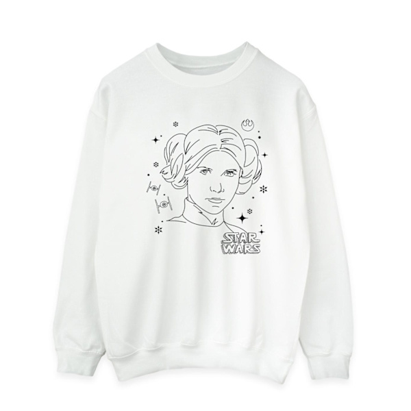 Star Wars Mens Episode IV: A New Hope Leia Christmas Sketch Swe White 4XL