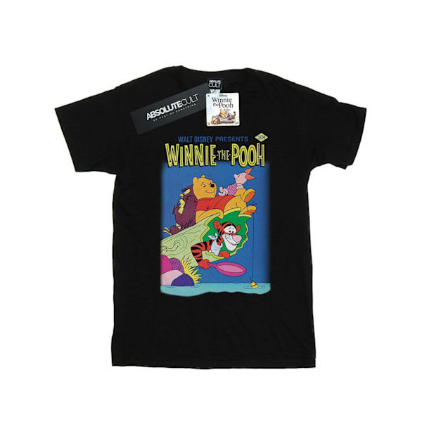 Disney Dam/Damer Winnie The Pooh Poster Bomull Boyfriend T- Black 5XL