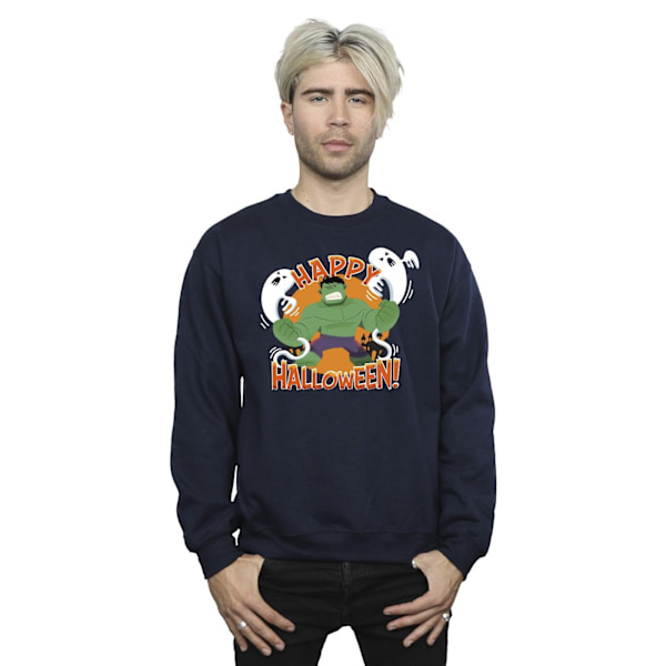 Marvel Herr Hulk Happy Halloween Sweatshirt XL Marinblå Navy Blue XL