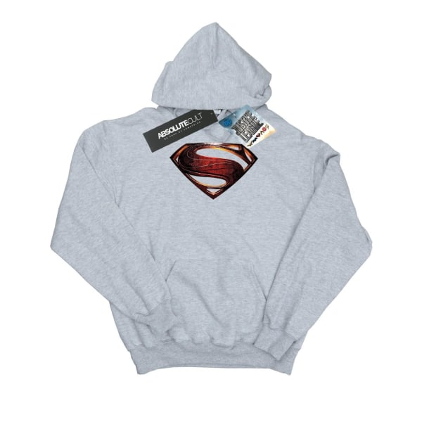 DC Comics Dam/Kvinnor Justice League Film Superman Emblem Ho Heather Grey XL