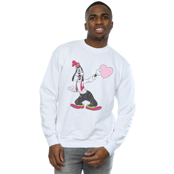 Disney Goofy Love Heart Sweatshirt XXL Vit White XXL