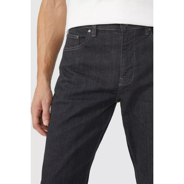 Maine raka jeans för män 36R svart Black 36R