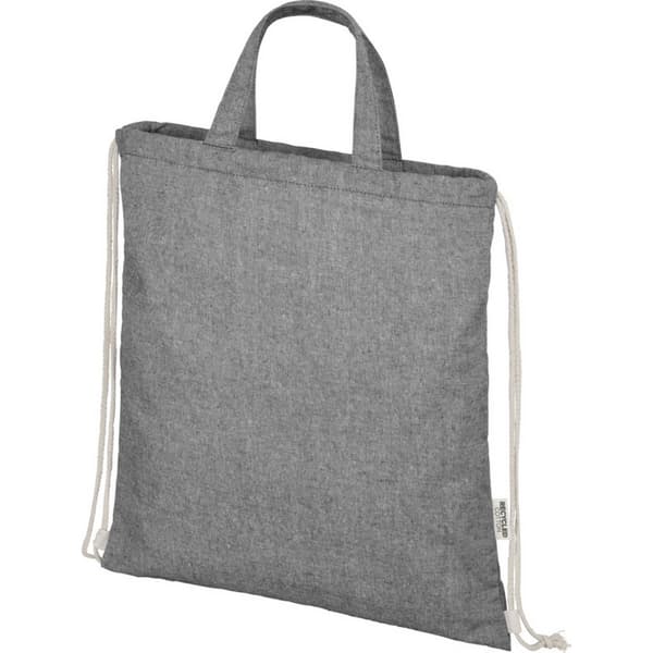 Pheebs Polycotton Dragsnöre Väska One Size Black Heather Black Heather One Size