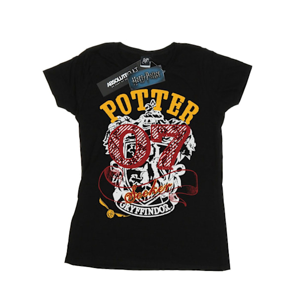 Harry Potter Dam/Kvinnor Gryffindor Seeker Bomull Boyfriend T-shirt Black S