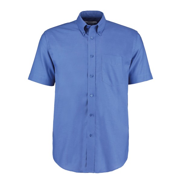Kustom Kit Herr Workwear Oxford Klassisk kortärmad skjorta 23i Italian Blue 23in