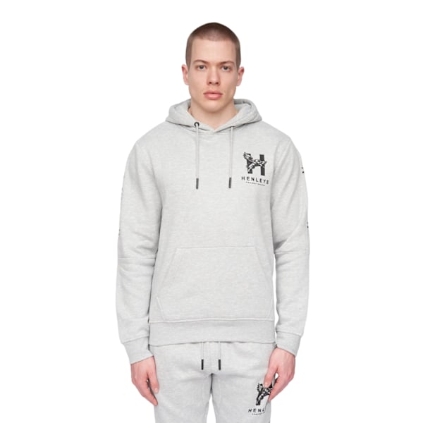 Henleys Herr Tapehen Hoodie L Grå Melange Grey Marl L