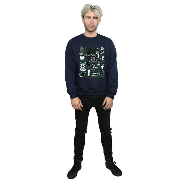 Elf Herr Infografisk Poster Sweatshirt M Marinblå Navy Blue M