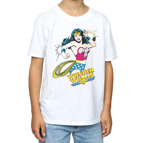 DC Comics Boys Wonder Woman Lasso T-shirt 7-8 år Vit White 7-8 Years