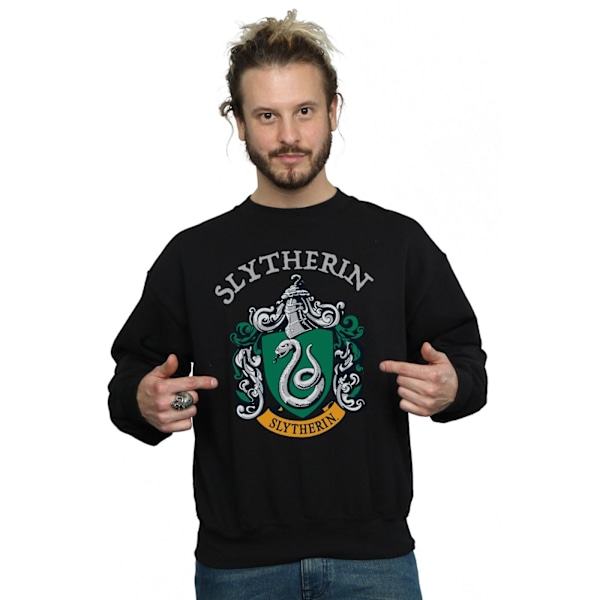 Harry Potter Herr Slytherin Crest Sweatshirt S Svart Black S