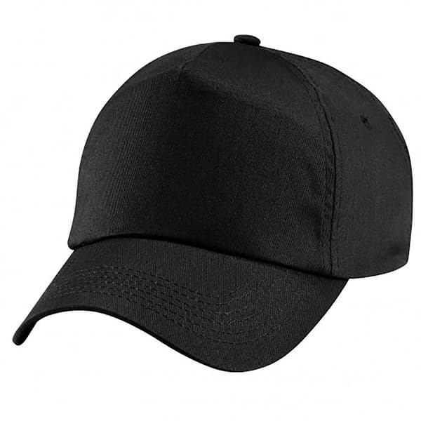 Beechfield Unisex Original 5-Panel Baseballkeps i enfärgad design, One Size Black One Size