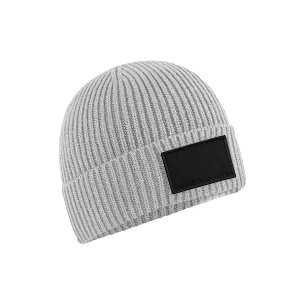 Beechfield Unisex Vuxen Patch Beanie One Size Ljusgrå Light Grey One Size