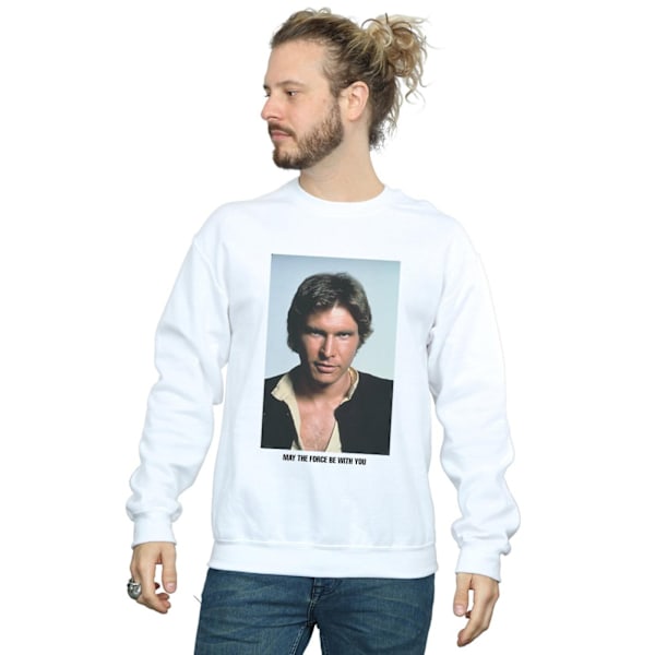 Star Wars Herr Han Solo May The Force Sweatshirt 3XL Vit White 3XL