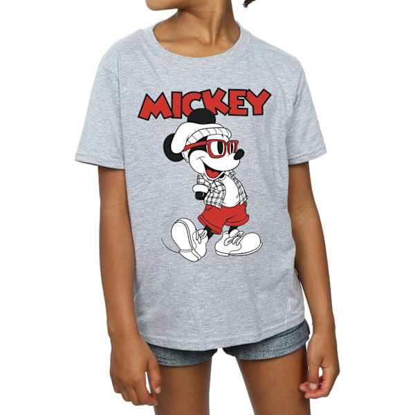 Disney Girls Mickey Mouse Hipster Bomull T-shirt 12-13 År Sp Sports Grey 12-13 Years