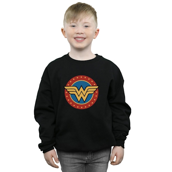 DC Comics Boys Wonder Woman Circle Logo Sweatshirt 12-13 år Black 12-13 Years