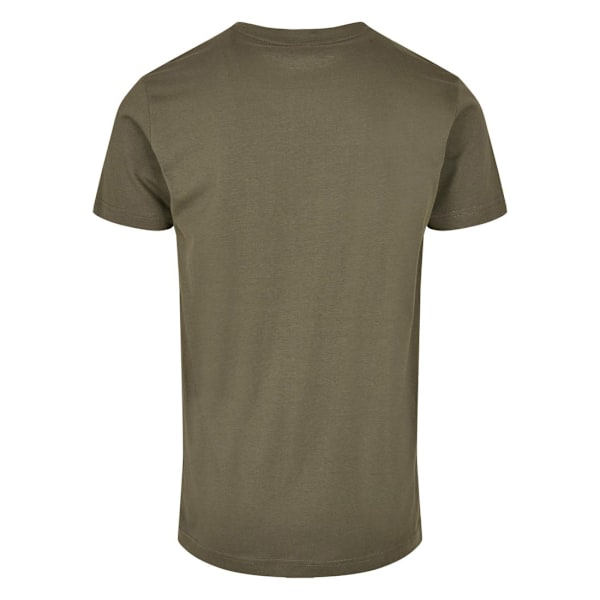 Bygg ditt varumärke Herr Basic Rundhalsad T-shirt 4XL Oliv Olive 4XL