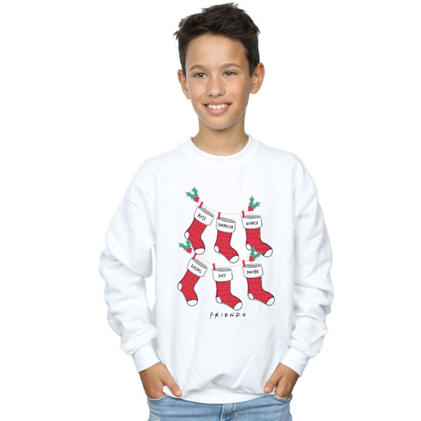 Friends Boys Julstrumpor Sweatshirt 3-4 år Vit White 3-4 Years