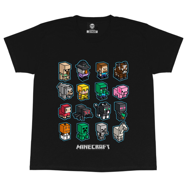 Minecraft Girls Mini Mobs T-shirt 3-4 år svart Black 3-4 Years