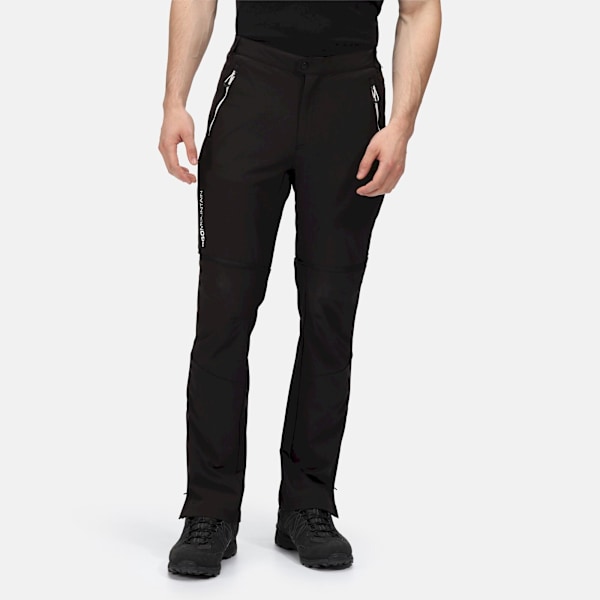 Regatta Mountain Zip-Off Herrbyxor 34R Svart/Svart Black/Black 34R