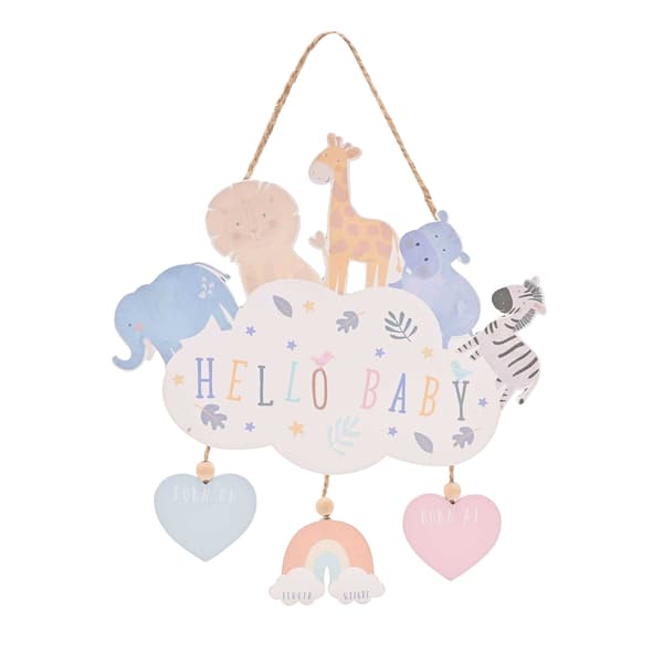 Celebrations Petit Cheri Data Cloud Animals Plakett One Size Blå Blue One Size