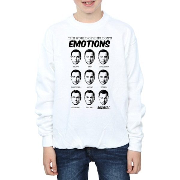 The Big Bang Theory Boys Sheldon Emotions Sweatshirt 12-13 år White 12-13 Years